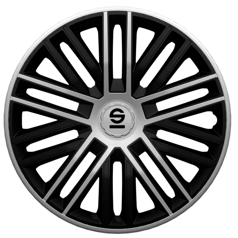 Sparco Wieldoppen Bergamo 15 inch Zwart Zilver - 4 stuks Nu Kopen